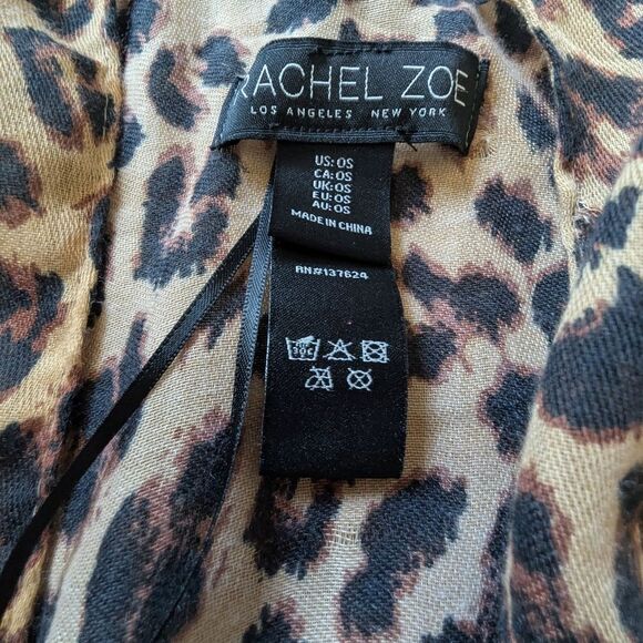 Animal Print Kimono Cover Up Cape Brown Black OSFM Mobwife Y2K Baddie - Picture 5 of 6